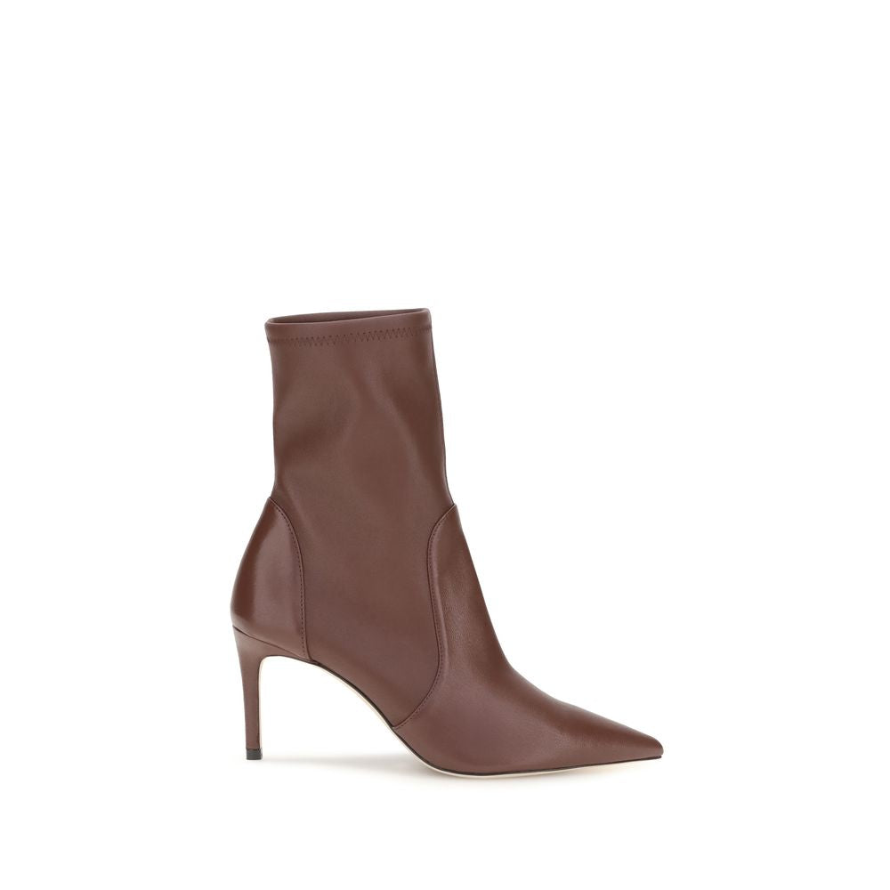 جزمة كاحل Bos Taurus جلد عجل بني من Stuart Weitzman