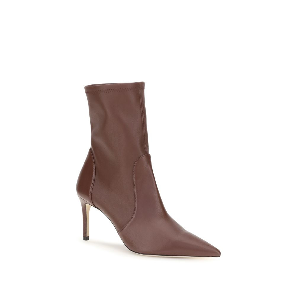 جزمة كاحل Bos Taurus جلد عجل بني من Stuart Weitzman