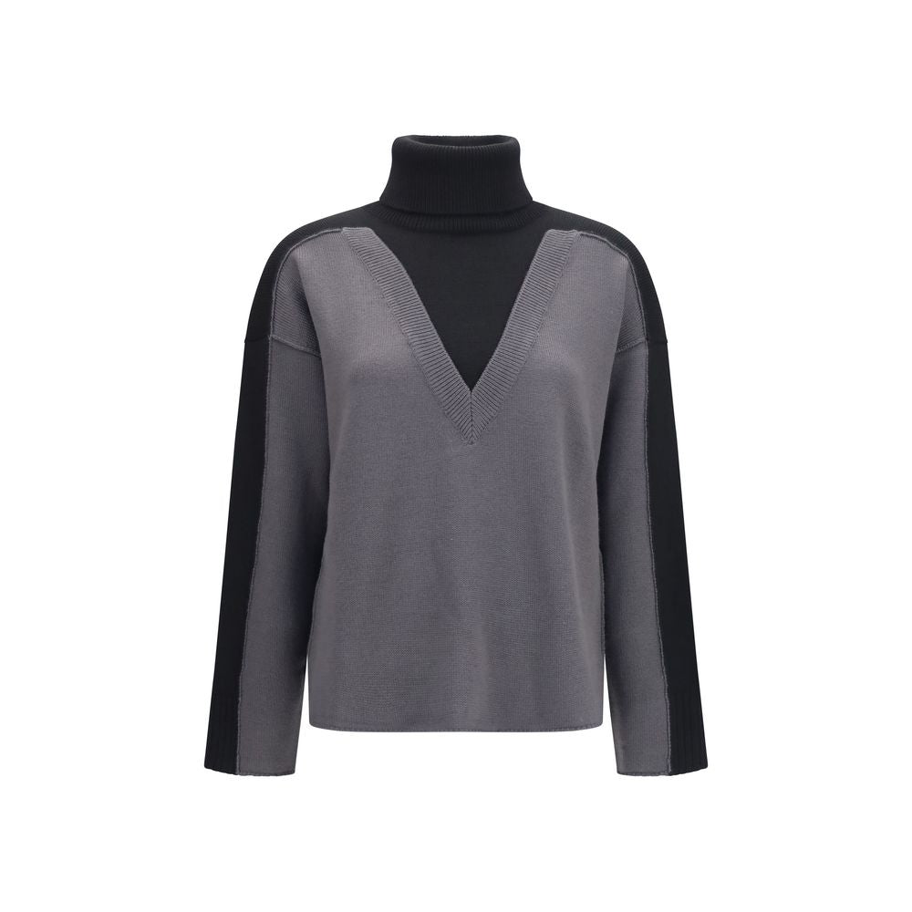 سويتشيرت MM6 Black Wool Oves Aries