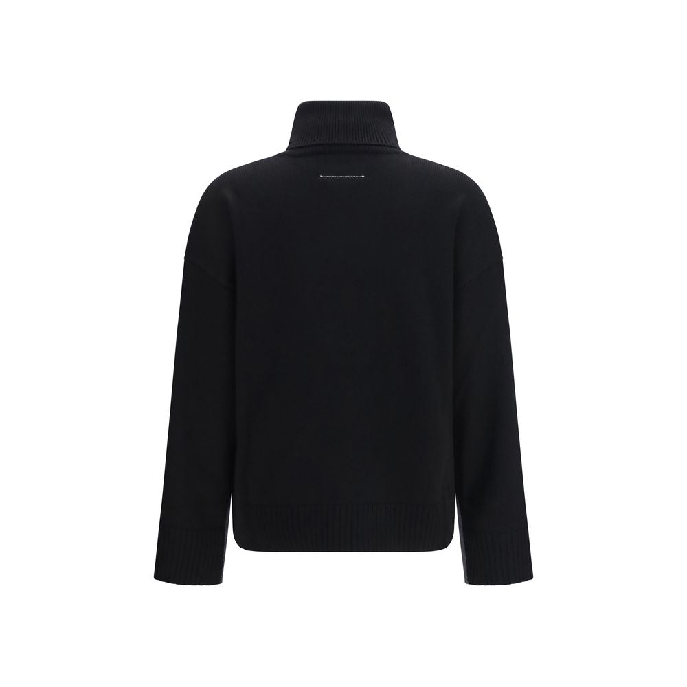 سويتشيرت MM6 Black Wool Oves Aries
