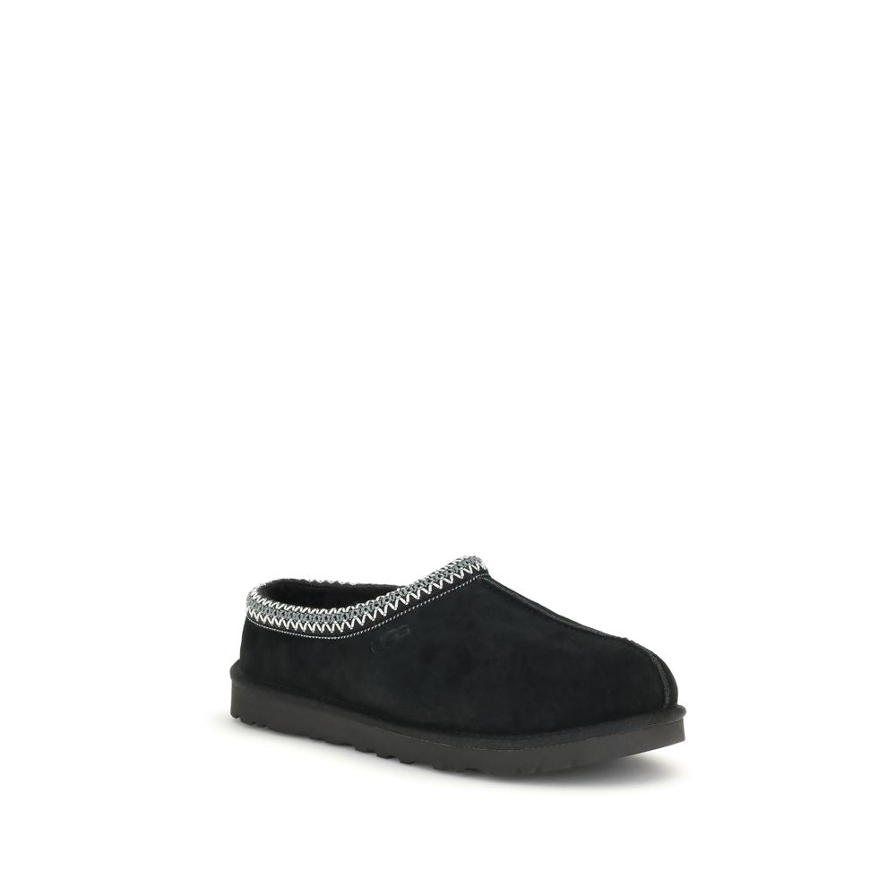 شبشب UGG أسود جلدي مفتوح من الخلف