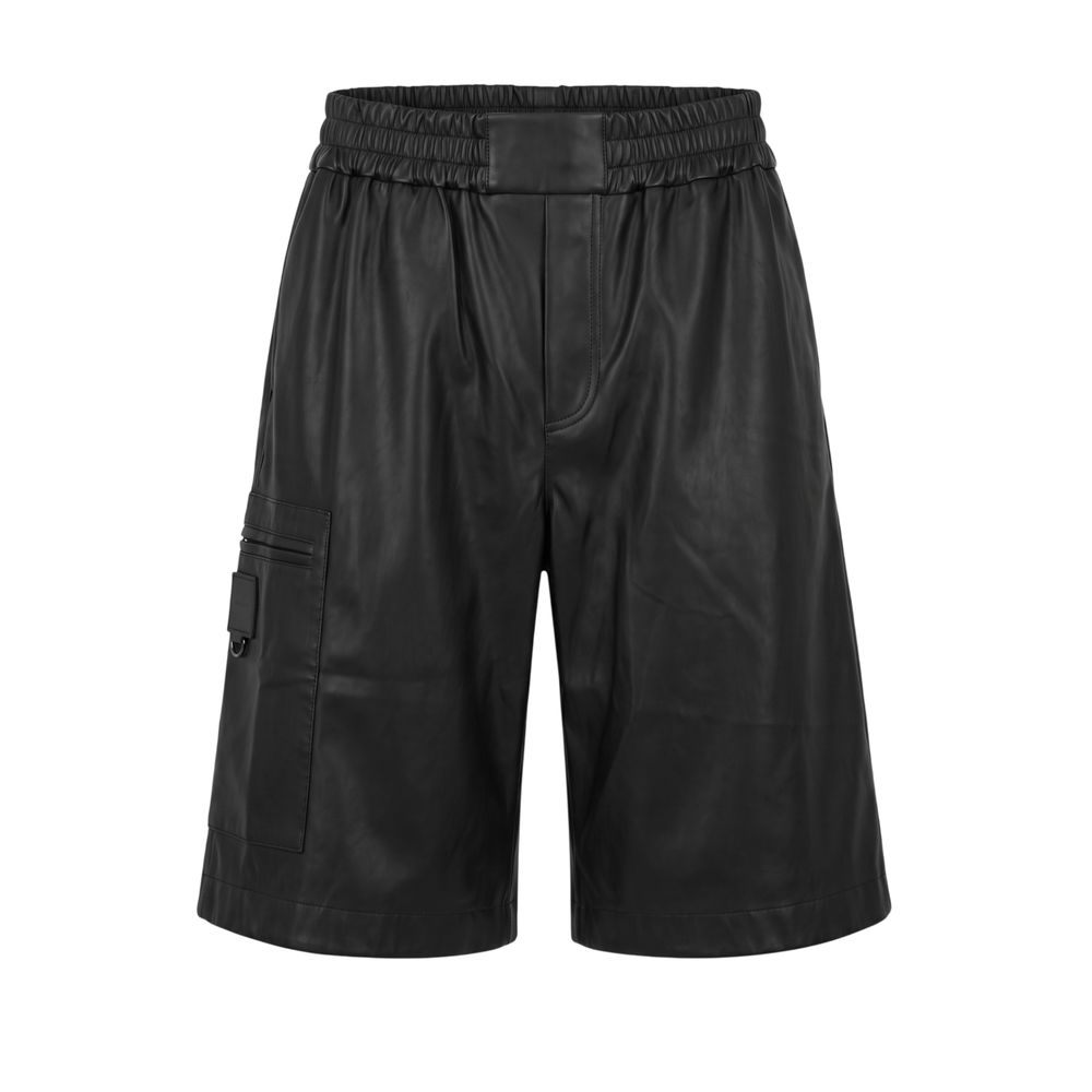 شورت رجالي بوليستر أسود من Trussardi Jeans