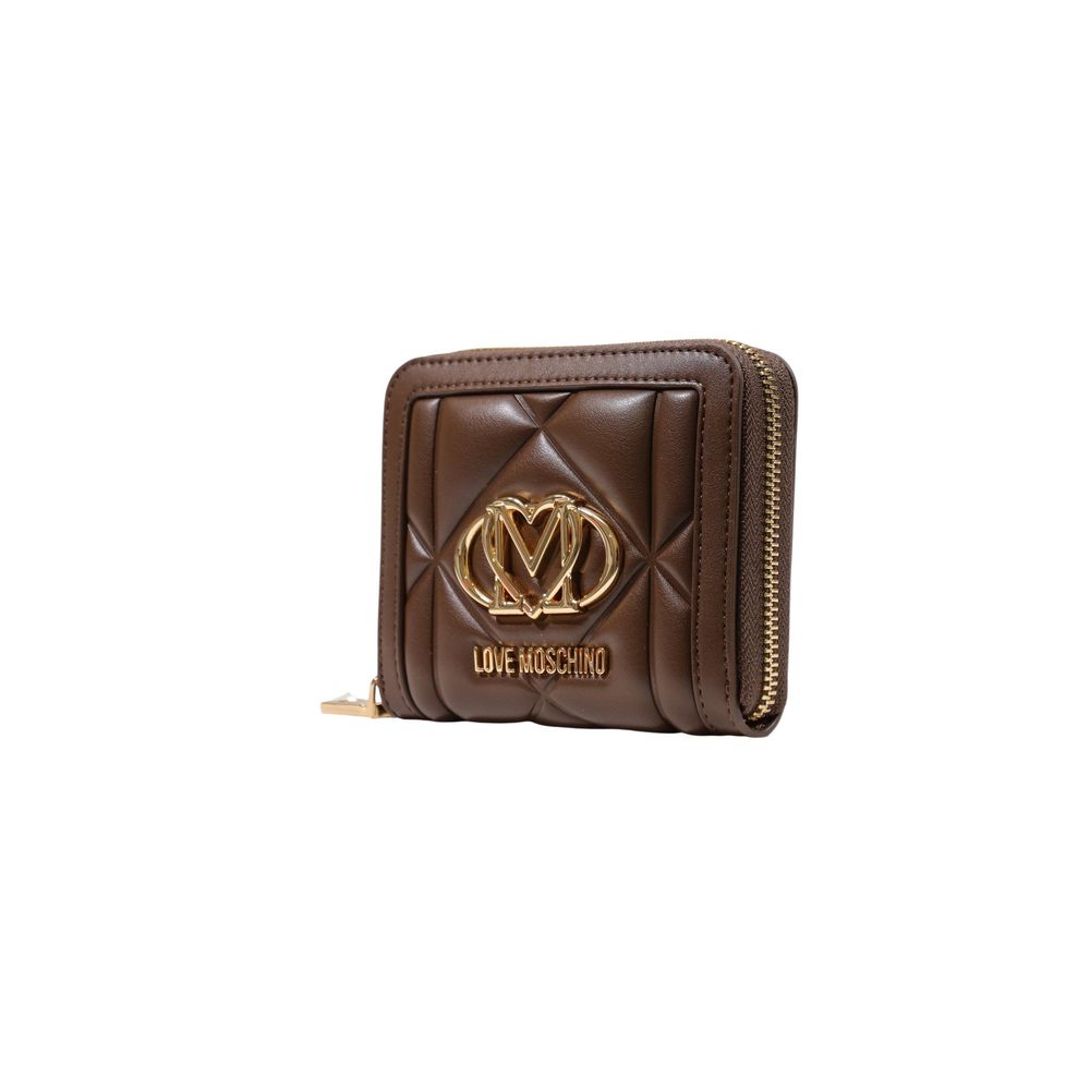 Love Moschino محفظة بولي إيثيلين بنية