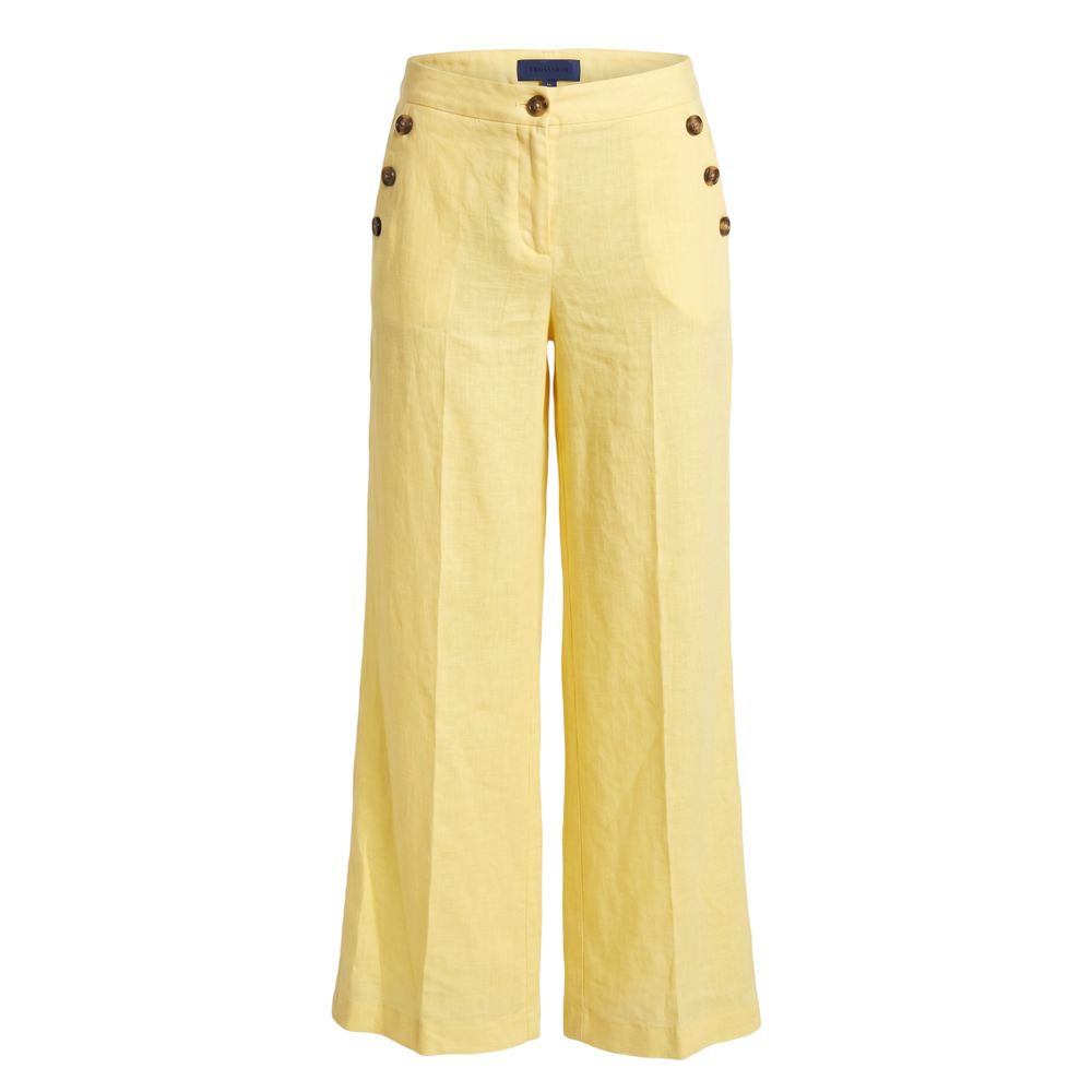 بنطلون حريمي تروساردي جينز كتان أصفر