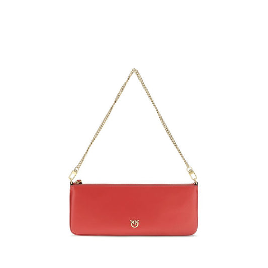 PINKO Red Calf Leather Bos Taurus Shoulder Bag