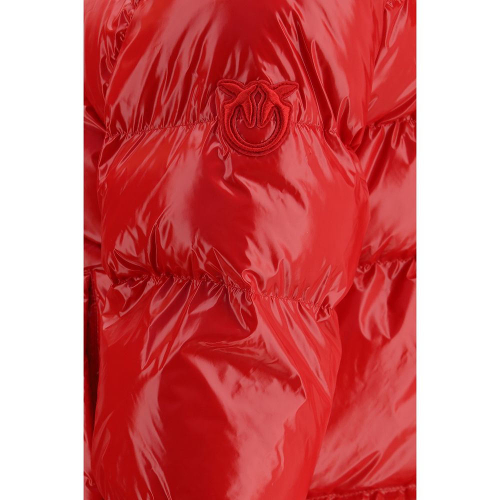 PINKO Red Polyamide Full-Length Jacket
