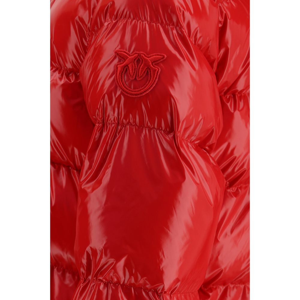 PINKO Red Polyamide Full-Length Jacket