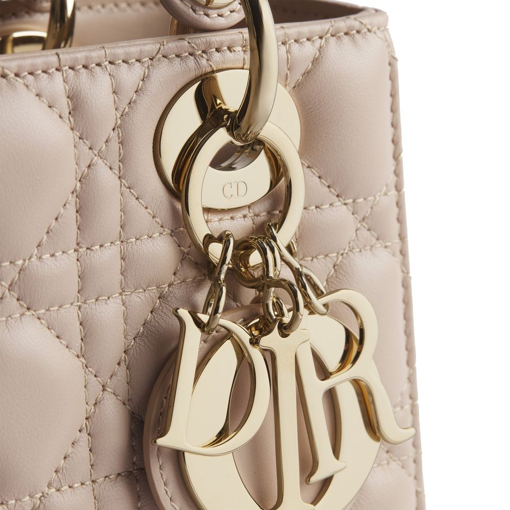 Dior Beige Lamb Leather Handbag