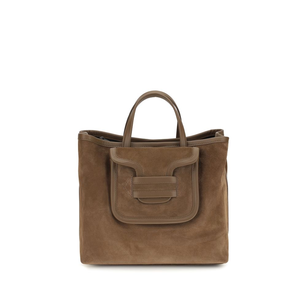 Pierre Hardy Brown Suede Leather Handbag