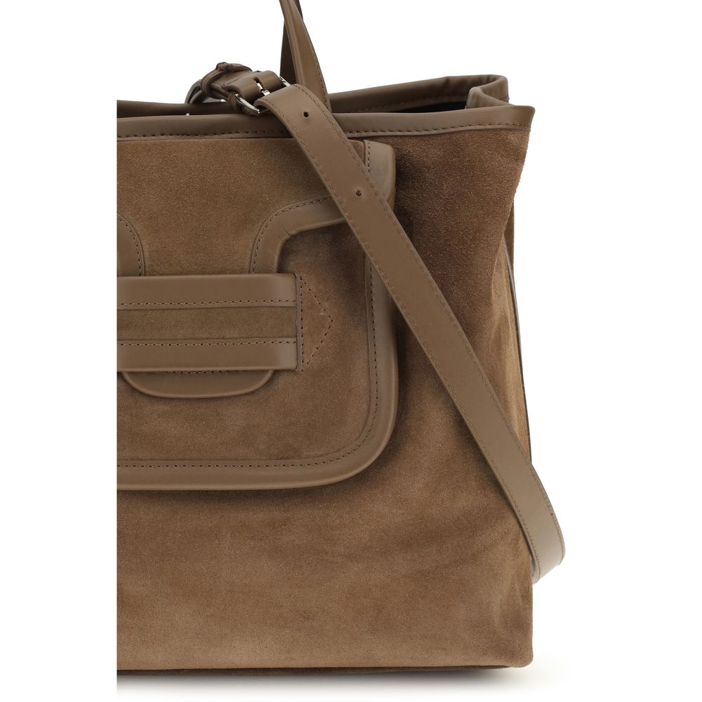 Pierre Hardy Brown Suede Leather Handbag