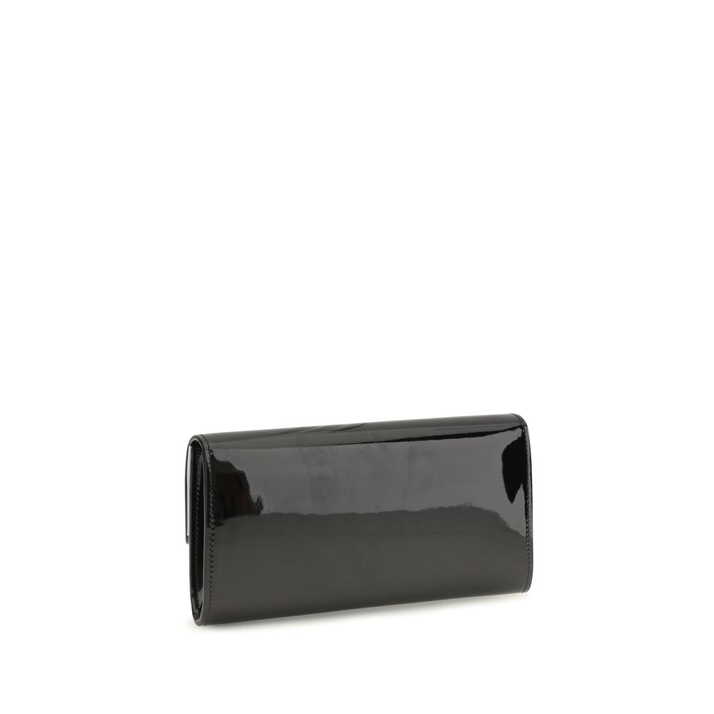 Jimmy Choo Black Calf Leather Bos Taurus Clutch Bag