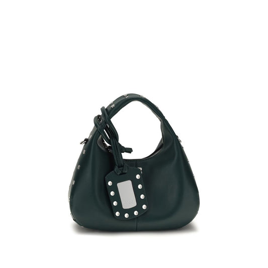 Ganni Bicolor Recycled Leather Handbag