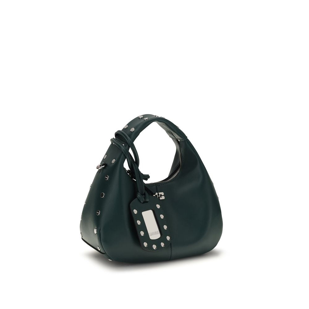 Ganni Bicolor Recycled Leather Handbag