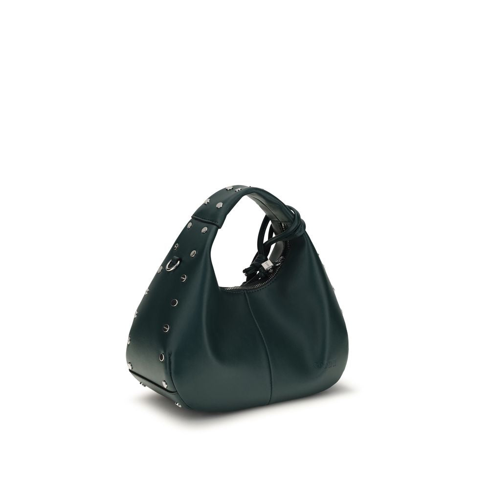 Ganni Bicolor Recycled Leather Handbag