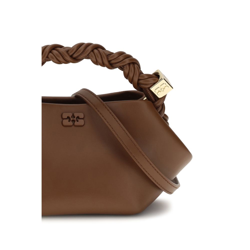 Ganni Brown Recycled Leather Handbag