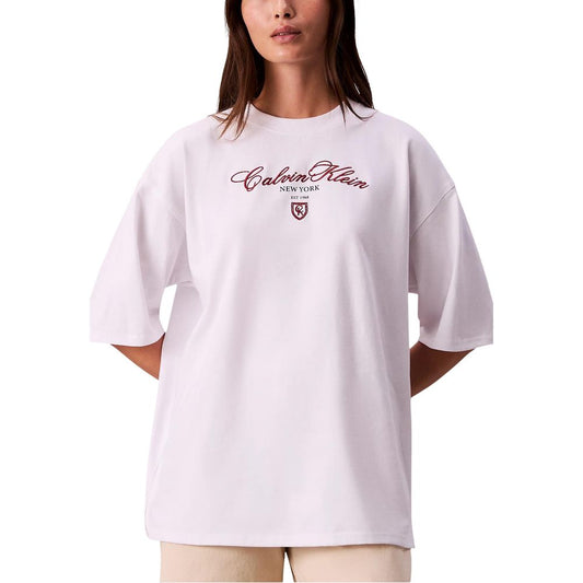 Calvin Klein Jeans White Cotton T-Shirt