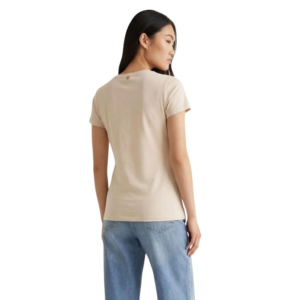 Liu Jo Beige Cotton T-Shirt
