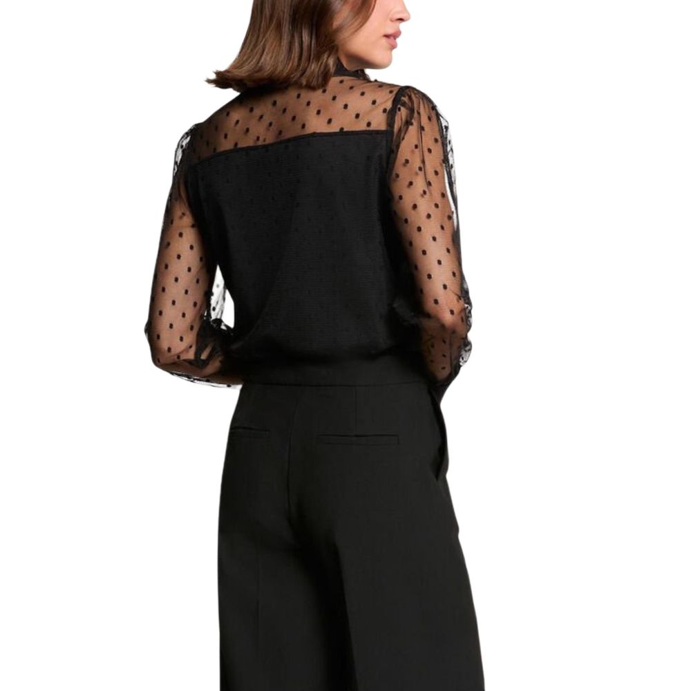 Morgan De Toi Black Polyester Sweatshirt