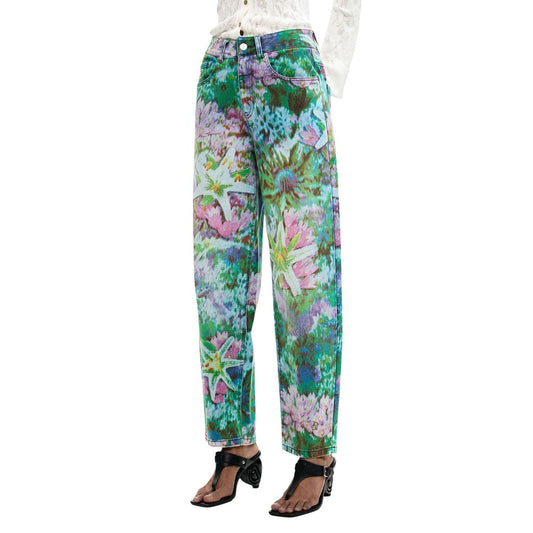 Desigual Blue Cotton Mom Jeans