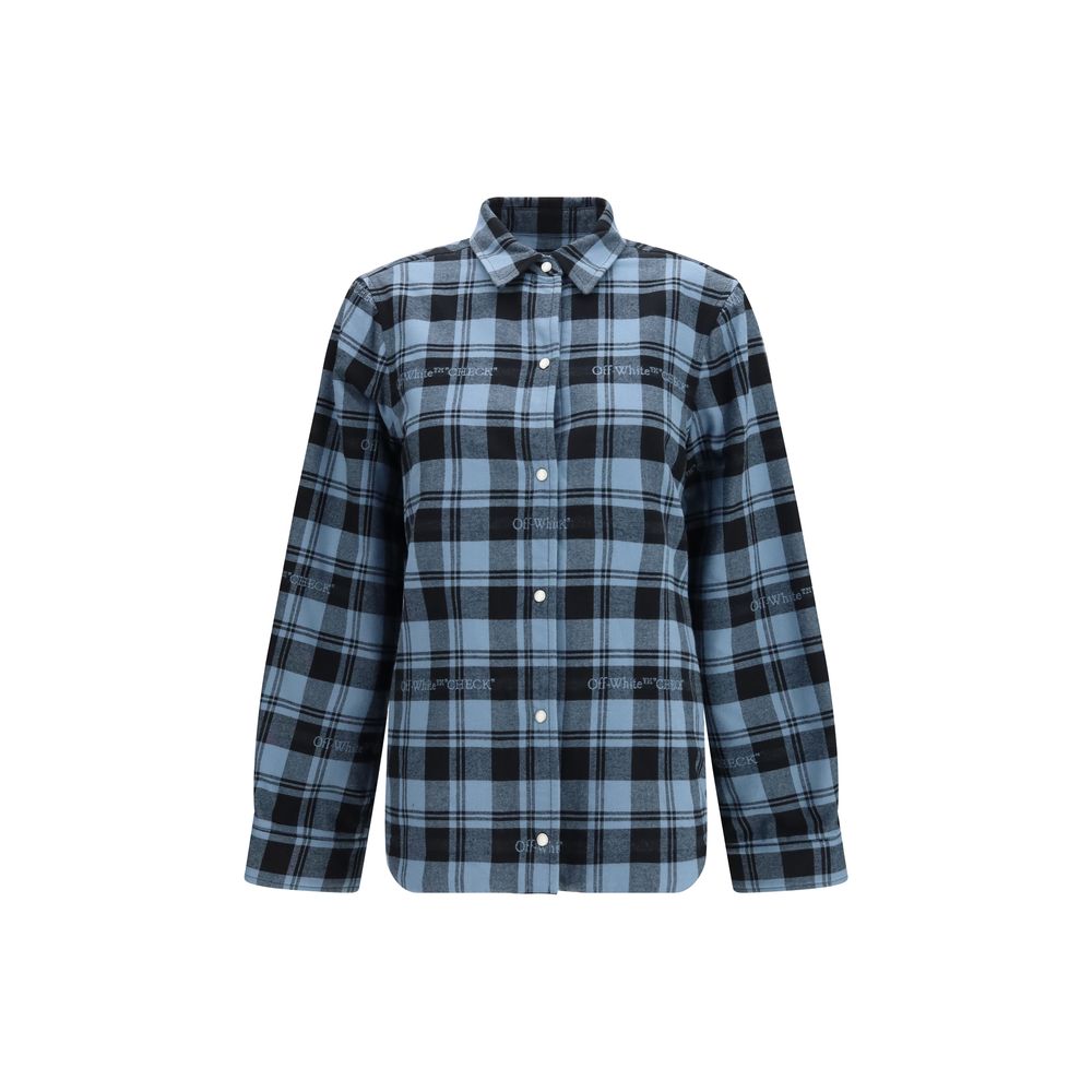 Off-White Blue Cotton Shirt