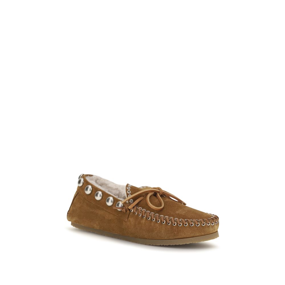Isabel Marant Brown Calf Leather Bos Taurus Moccassin