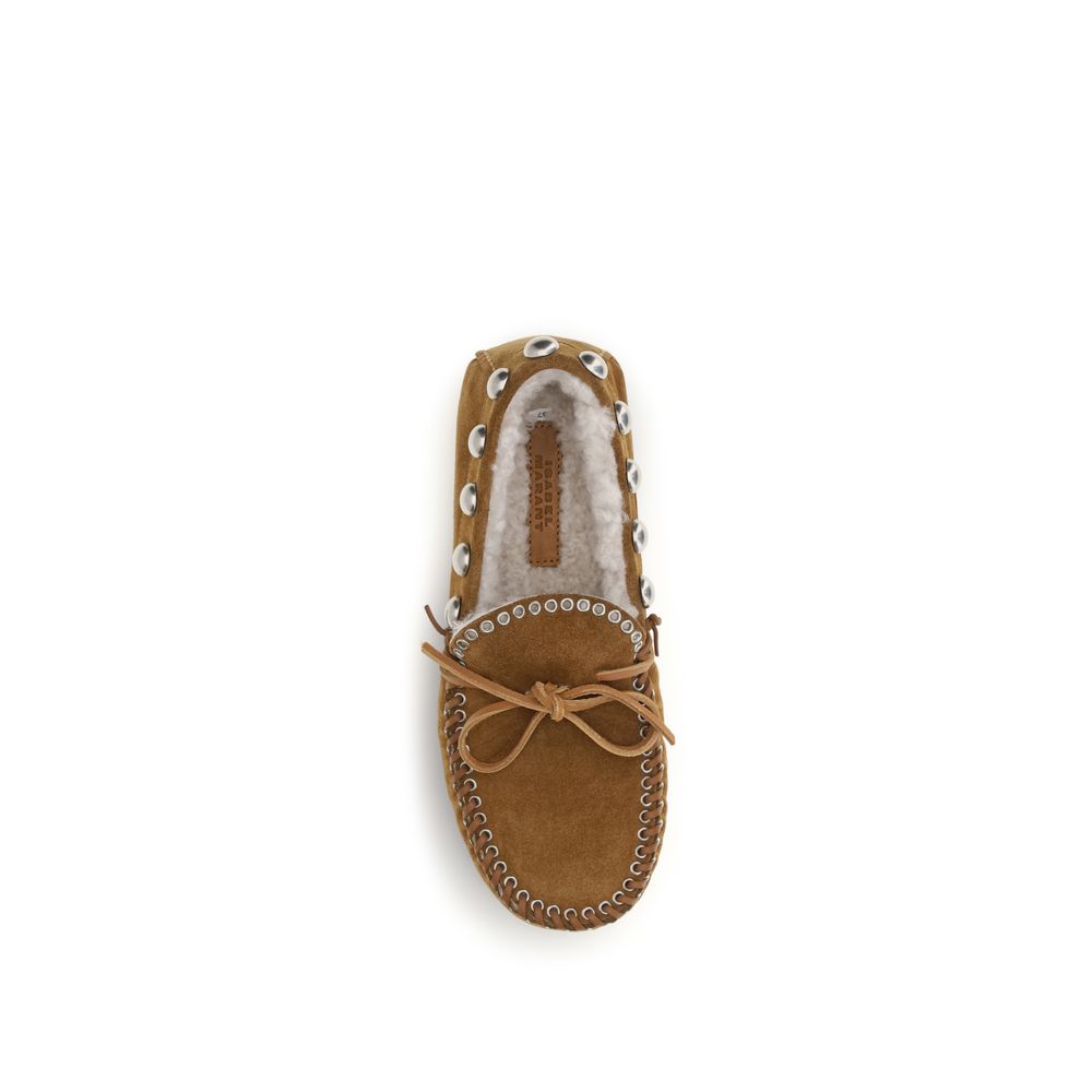 Isabel Marant Brown Calf Leather Bos Taurus Moccassin