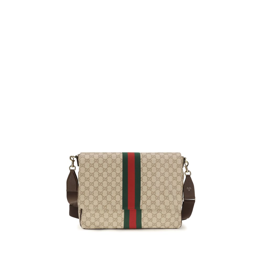 Gucci Beige Cotton Shoulder Bag