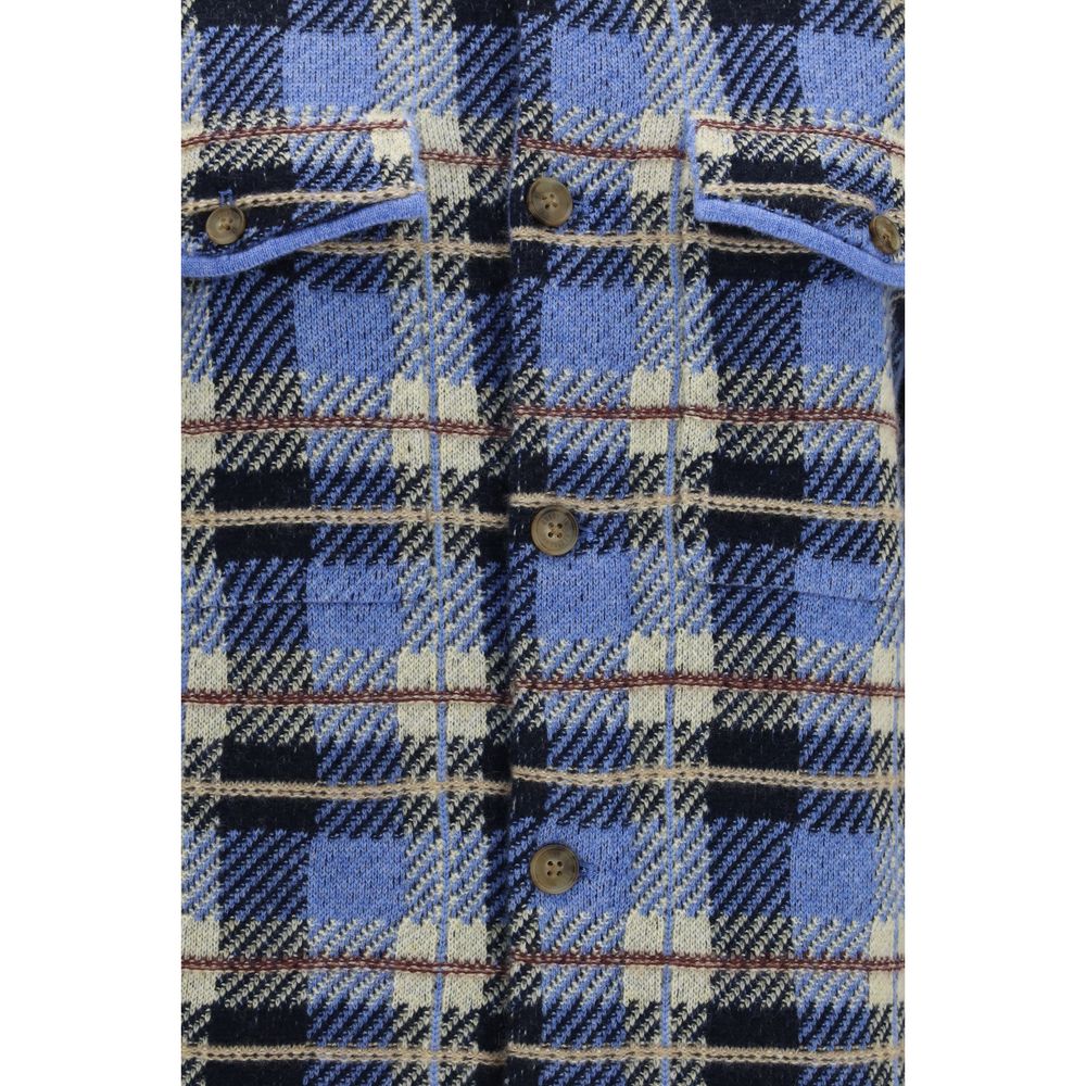 Guest in Residence Blue Cashmere Pattern Shirt