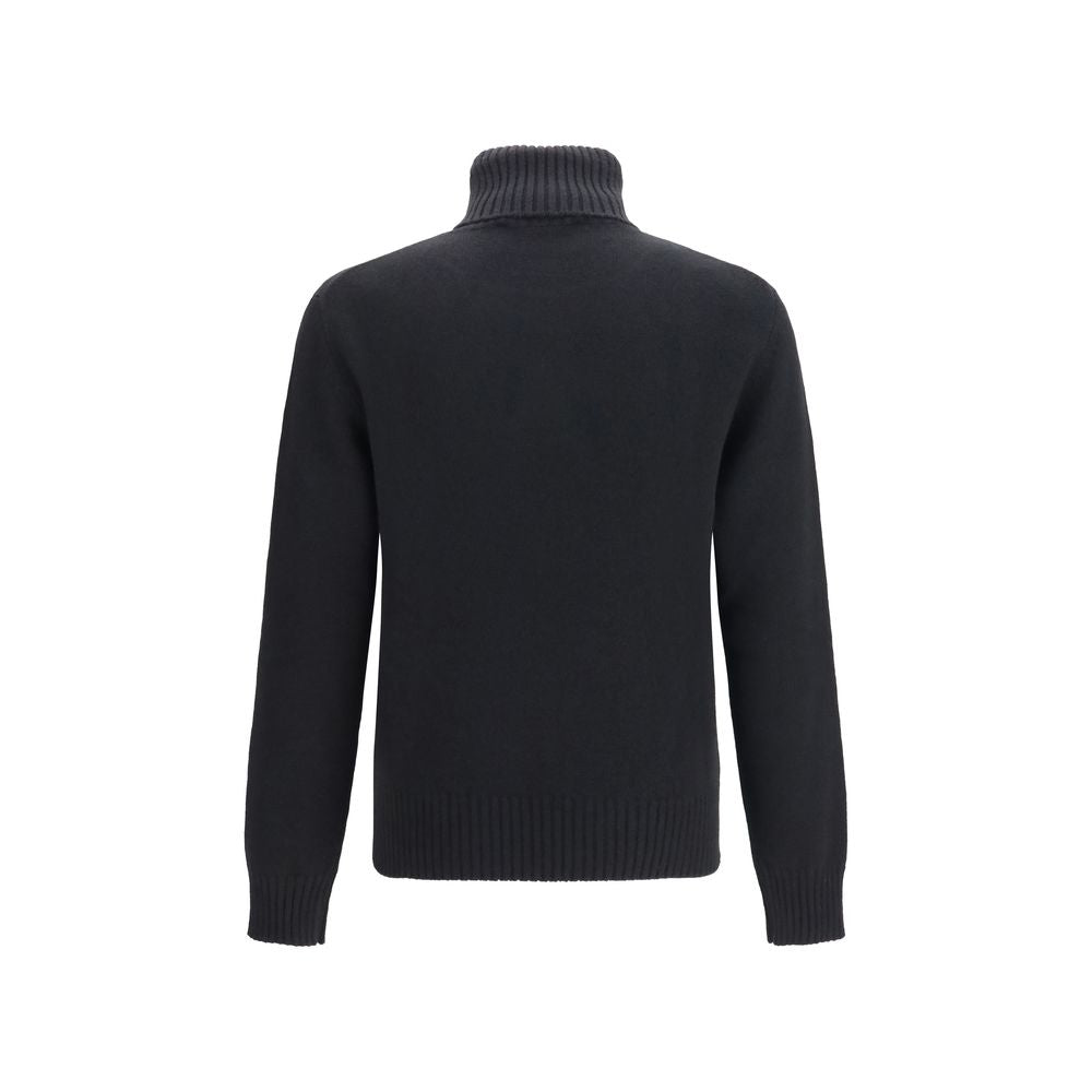 Ami Paris Black Wool Oves Aries Turtleneck