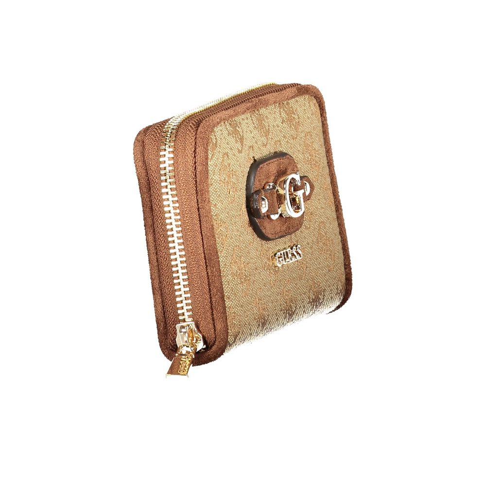 Guess Jeans Beige Polyester Women's Wallet