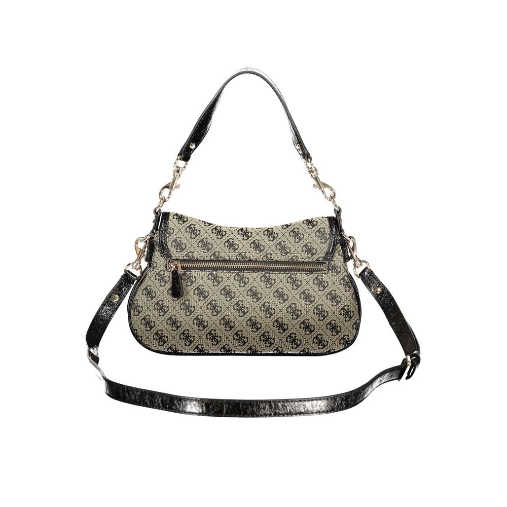 Guess Jeans Nero Polyester Womens Bag With Adjustable And Removable Strap
