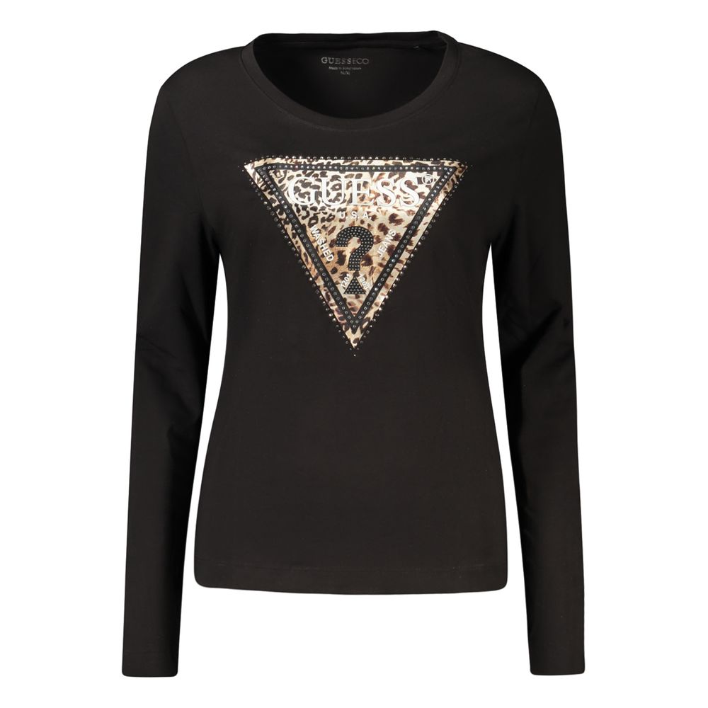 Guess Jeans Black Cotton Women's T-Shirt