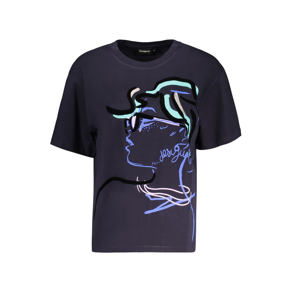 Desigual Blue Cotton Women T-Shirt