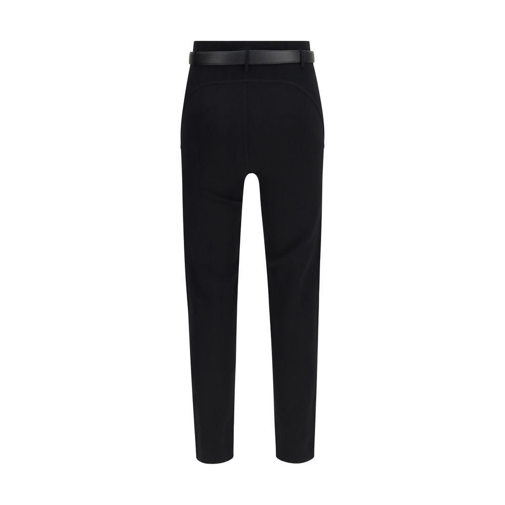 Self-Portrait Black Viscose Skinny Pants