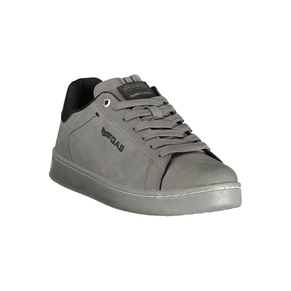 Gas Gray Polyester Athletic Sneakers