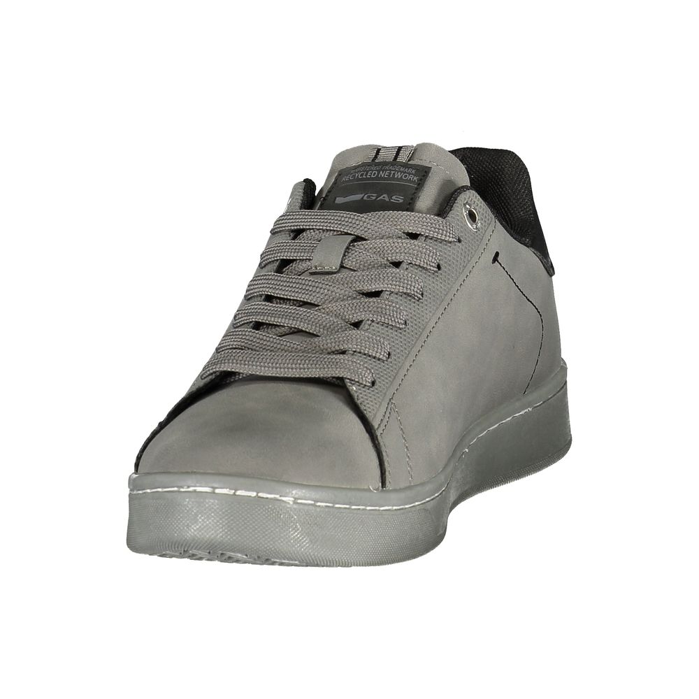 Gas Gray Polyester Athletic Sneakers