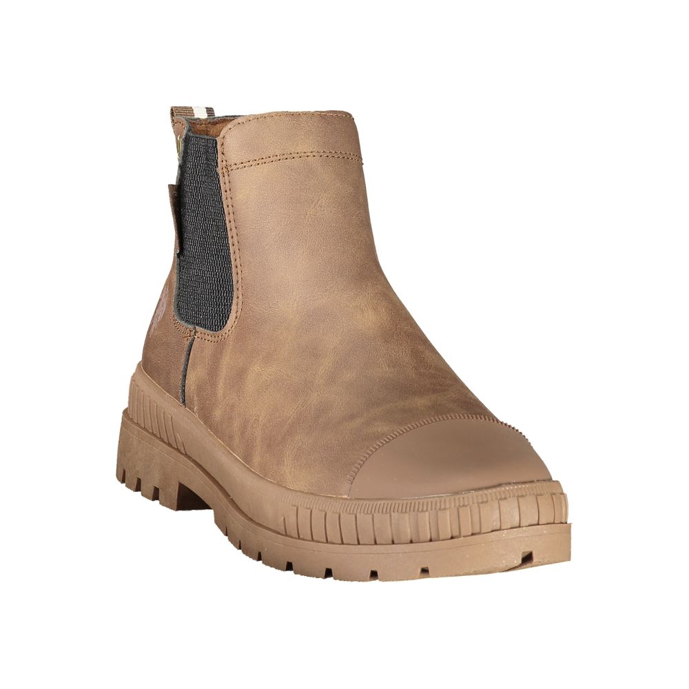 U.S. POLO ASSN. Brown Polyester Ankle Boots