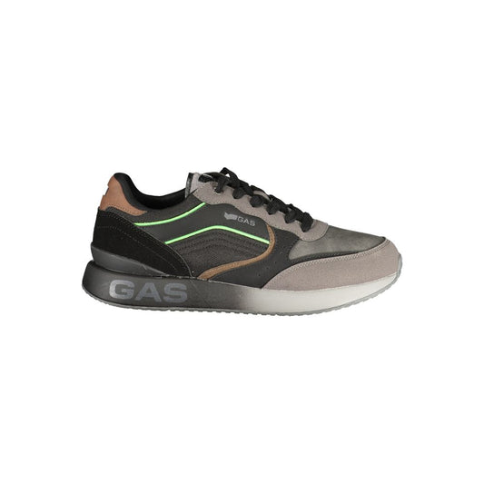 Gas Black Polyurethane Mens Sneaker