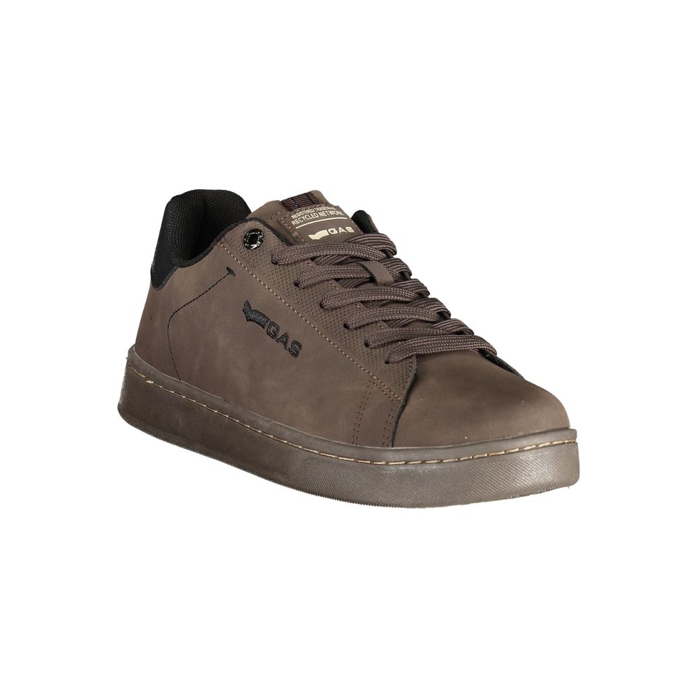 Gas Brown Polyester Athletic Sneakers