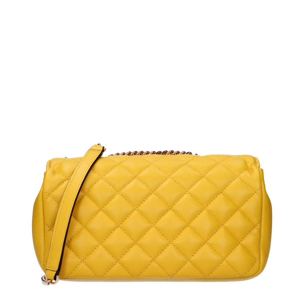 Versace Yellow Leather Shoulder Bag