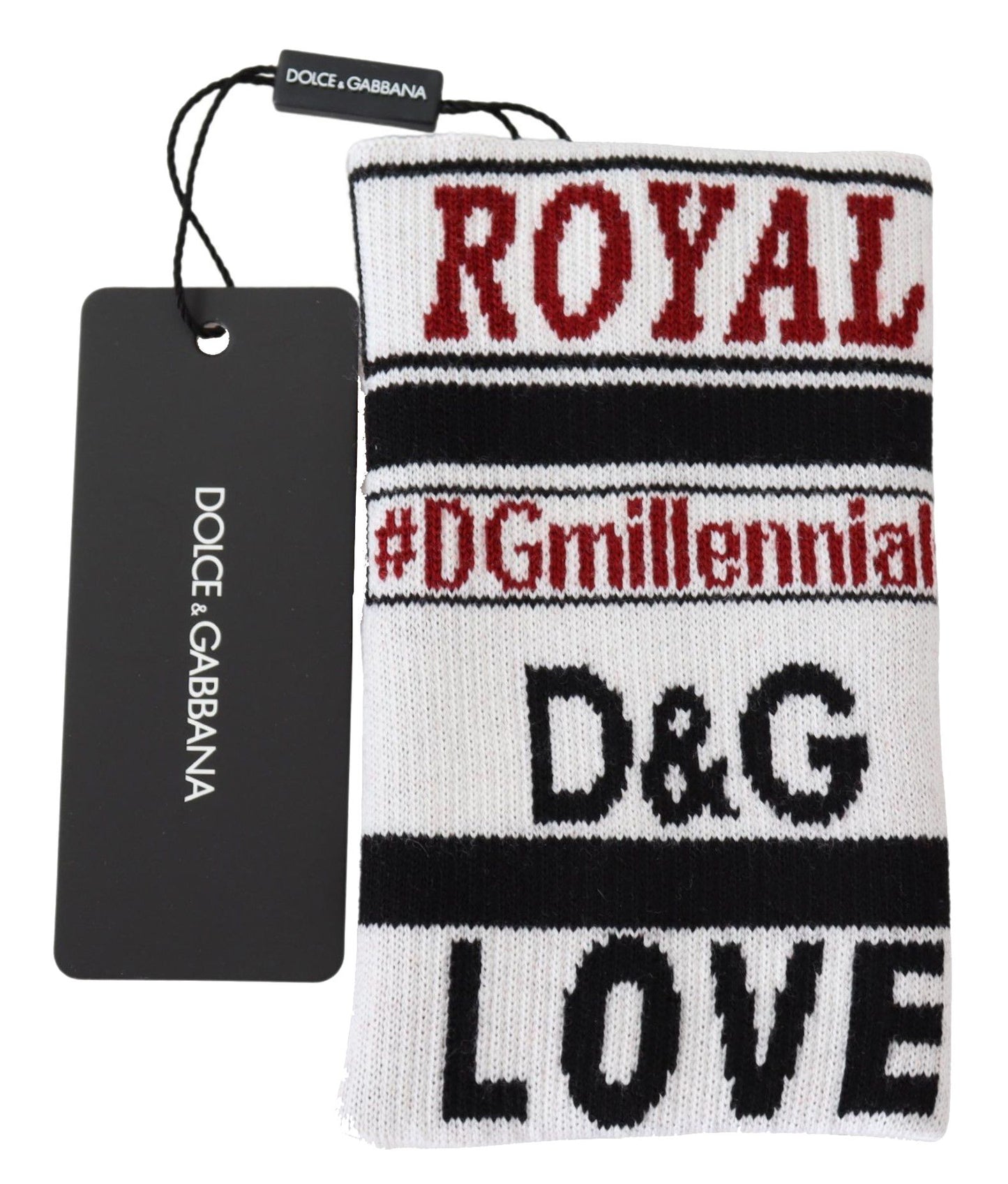 Dolce & Gabbana سوار معصم متعدد الألوان من الصوف المحبوك بنمط D&G Love