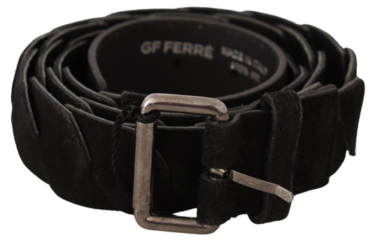 حزام خصر GF Ferre Black WX بمشبك باللون الفضي
