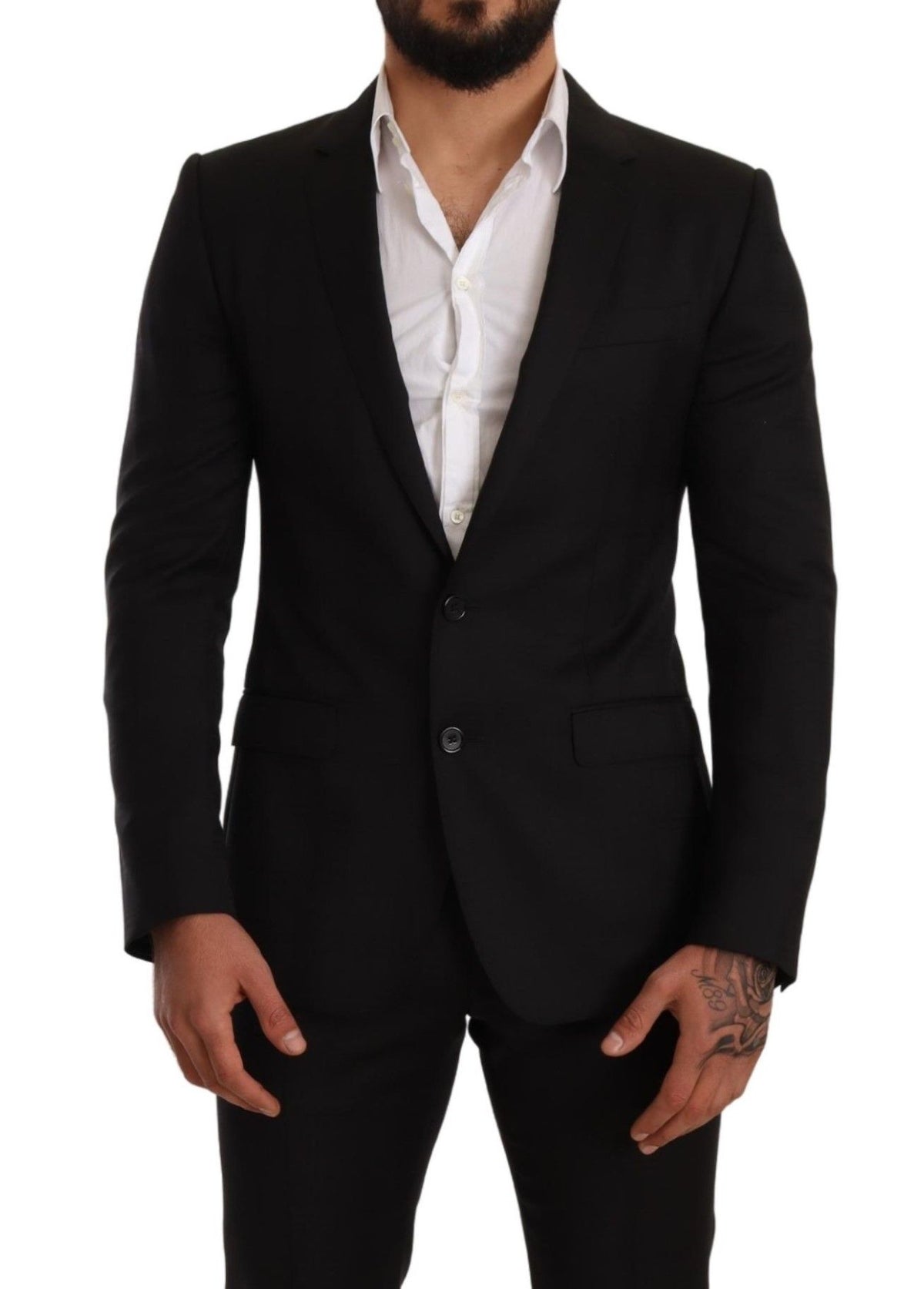 Dolce & Gabbana Dark Gray Check MARTINI SLIM FIT 2 Piece Suit