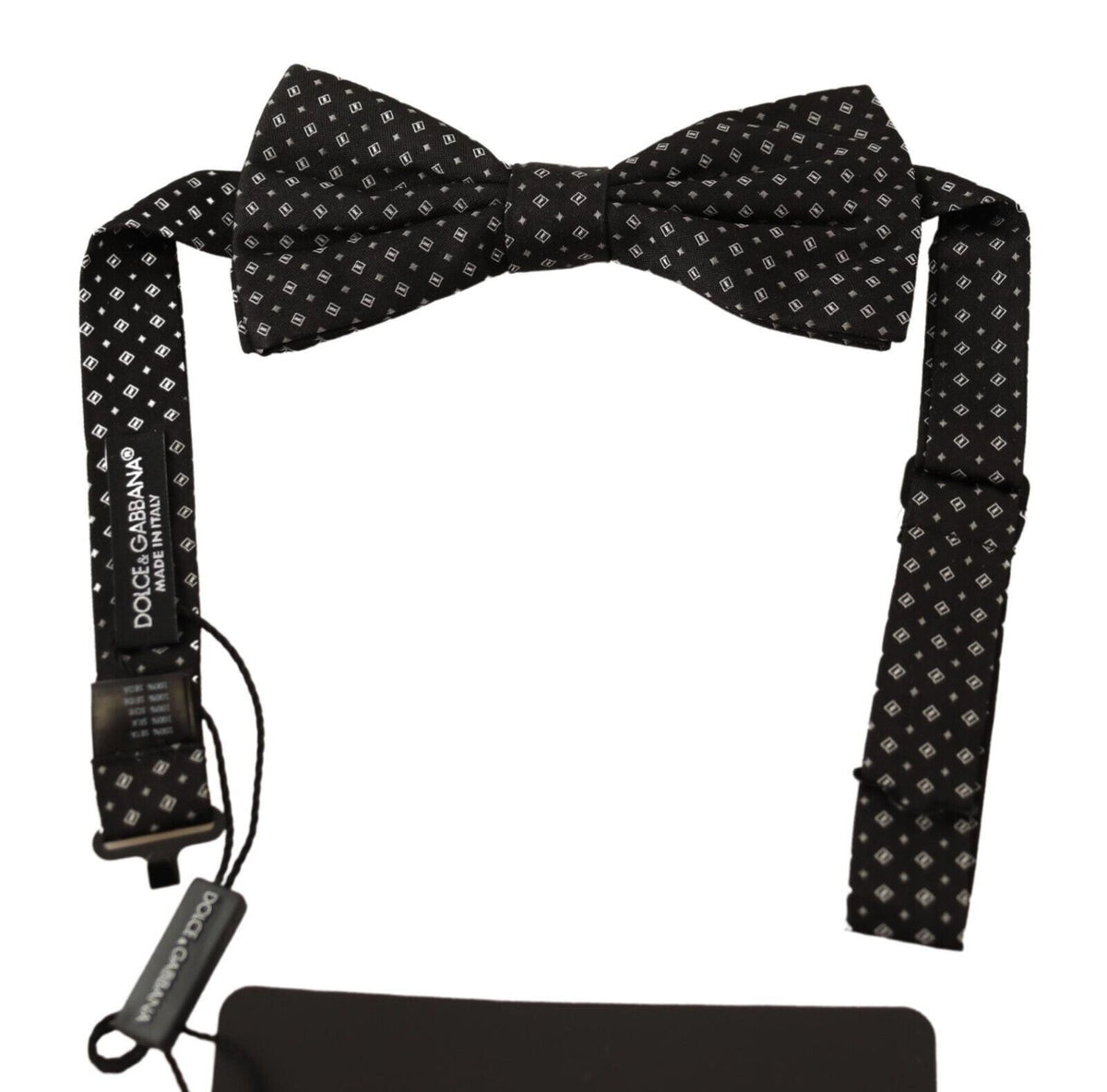 Dolce & Gabbana Dark Gray 100% Silk Adjustable Neck Papillon Tie