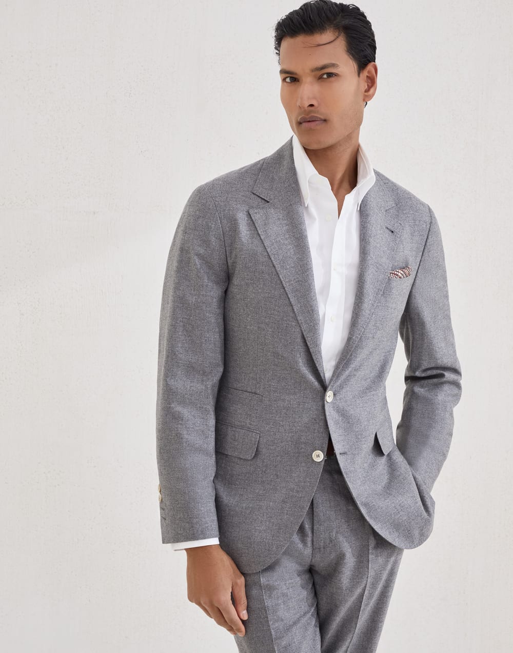 Brunello Cucinelli Cashmere and silk flannel Blazer