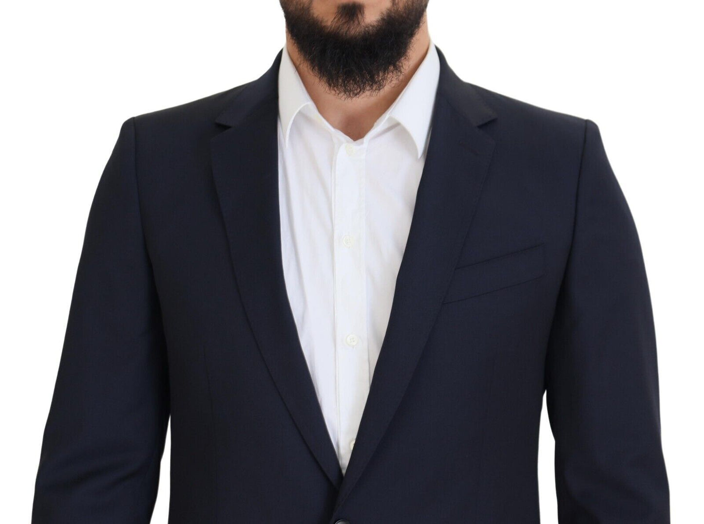 بليزر مارتيني من دولتشي أند غابانا من الصوف الكحلي بقصة صف واحد من الأزرار