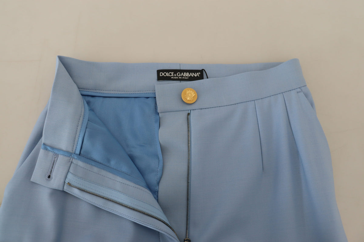 بنطال واسع الساقين بأزرار من Light Blue من Dolce & Gabbana