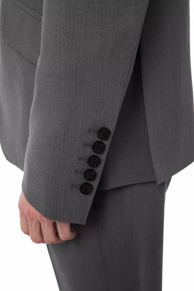 جاكيت بليزر رجالي من الصوف الرمادي من Billionaire Italian Couture