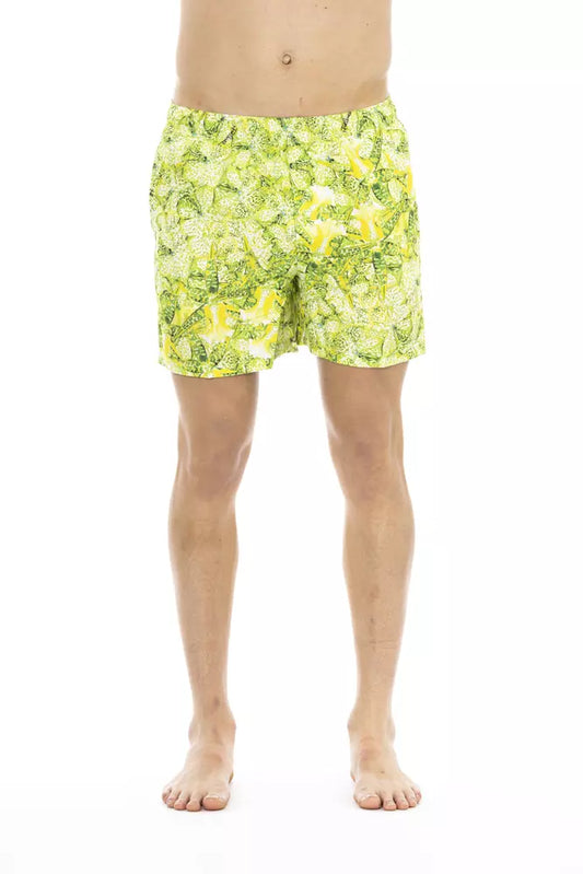 شورت سباحة رجالي من البوليستر الأخضر من Just Cavalli