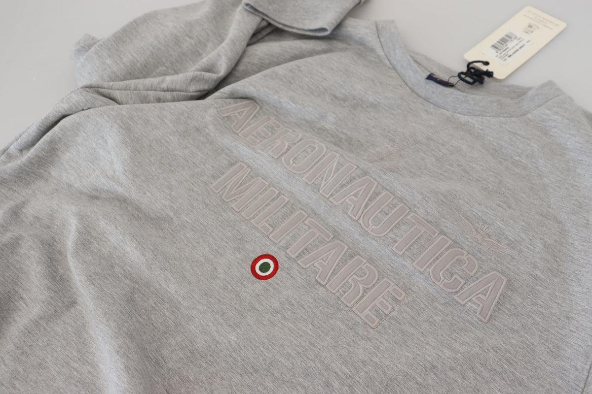 Aeronautica Militare Gray Men Pullover Sweatshirt Sweater
